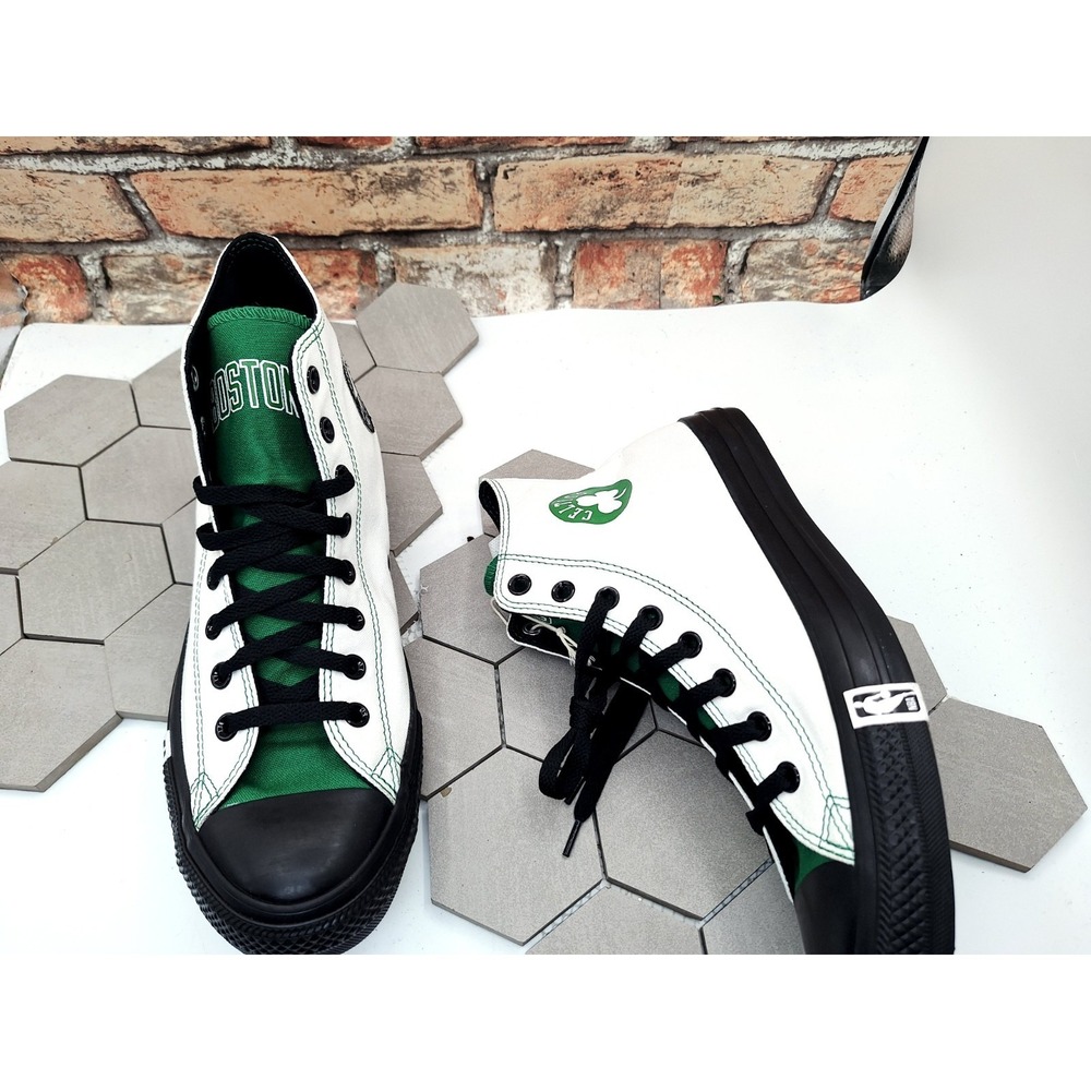Rare New Boston Celtics  Converse Chuck Taylor Ctas Sneakers Size 9.5 Men's Hi - Picture 12 of 16
